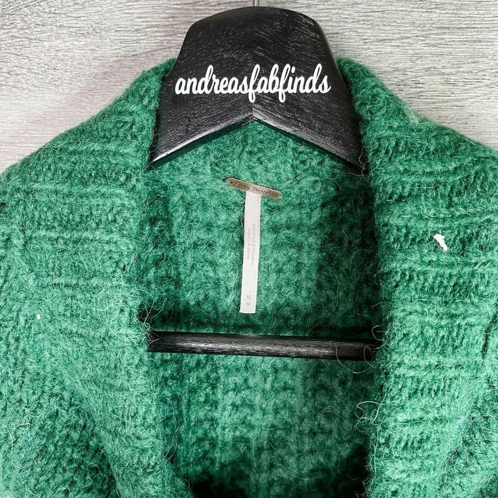 FREE PEOPLE NWT Spearmint Pine Alpine Knit Sweater - Picture 3 of 5